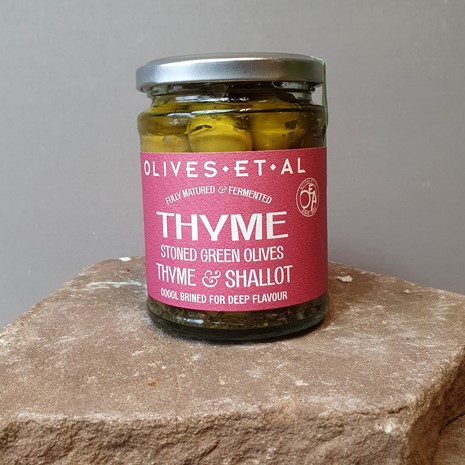 thyme and shallot marinated olives thyme and shallot marinated olives
